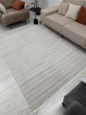 Ковер для жилой комнаты Radjab Carpet Моника Прямоугольник MC 402A 12583RK (1.2x1.8, Beige)