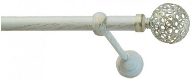 Наконечник для карниза Lm Decor YF095 Ажур 25мм (белое золото)