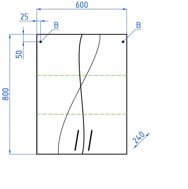 Style Line Шкаф Амелия 600/800 (подвесной)
