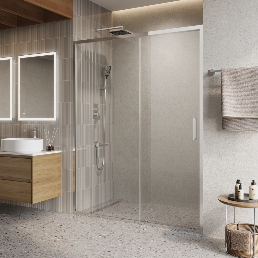 Душевая дверь BelBagno LUCE-BF-1-110-C-Cr