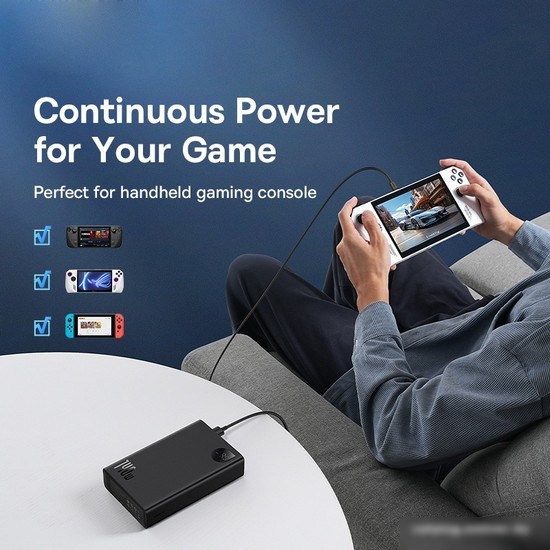 Внешний аккумулятор Baseus Adaman Digital Display Fast Charge Power Bank 140W 24000mAh (черный)