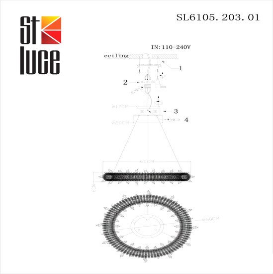 Подвесная люстра ST Luce SL6105.203.01