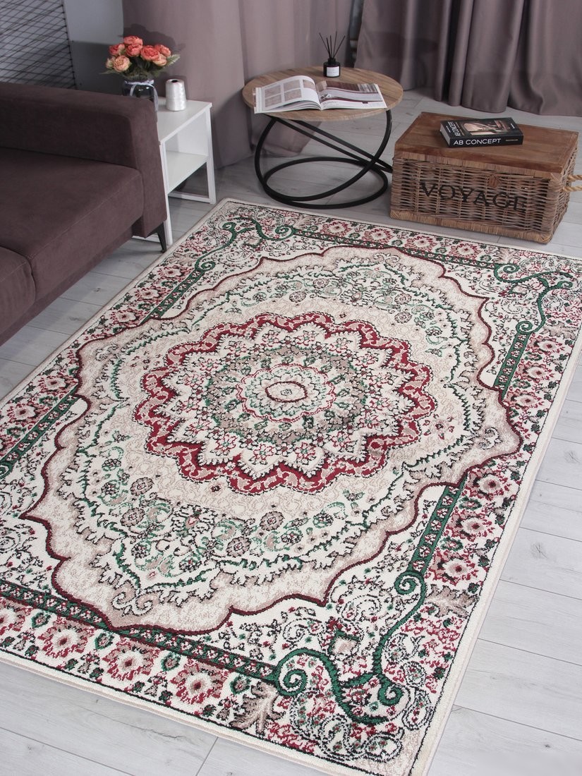 Ковер для жилой комнаты Merinos Darga F670-STAN-CREAM-RED (2x5)