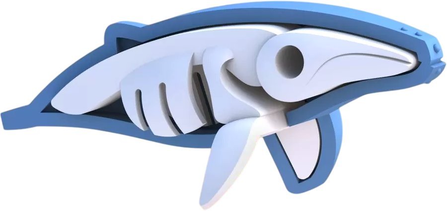 Магнитный конструктор Halftoys Ocean Горбатый кит HOS004
