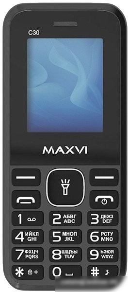 Кнопочный телефон Maxvi C30 (черный)