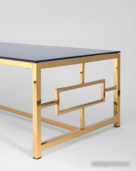 Журнальный столик Stool Group Бруклин 120x60 ECT-013-TG-SK (стекло Smoke/сталь золото)