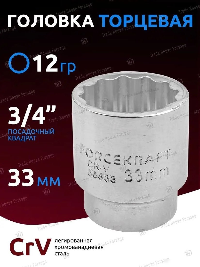 Головка слесарная ForceKraft FK-56933 (54305)