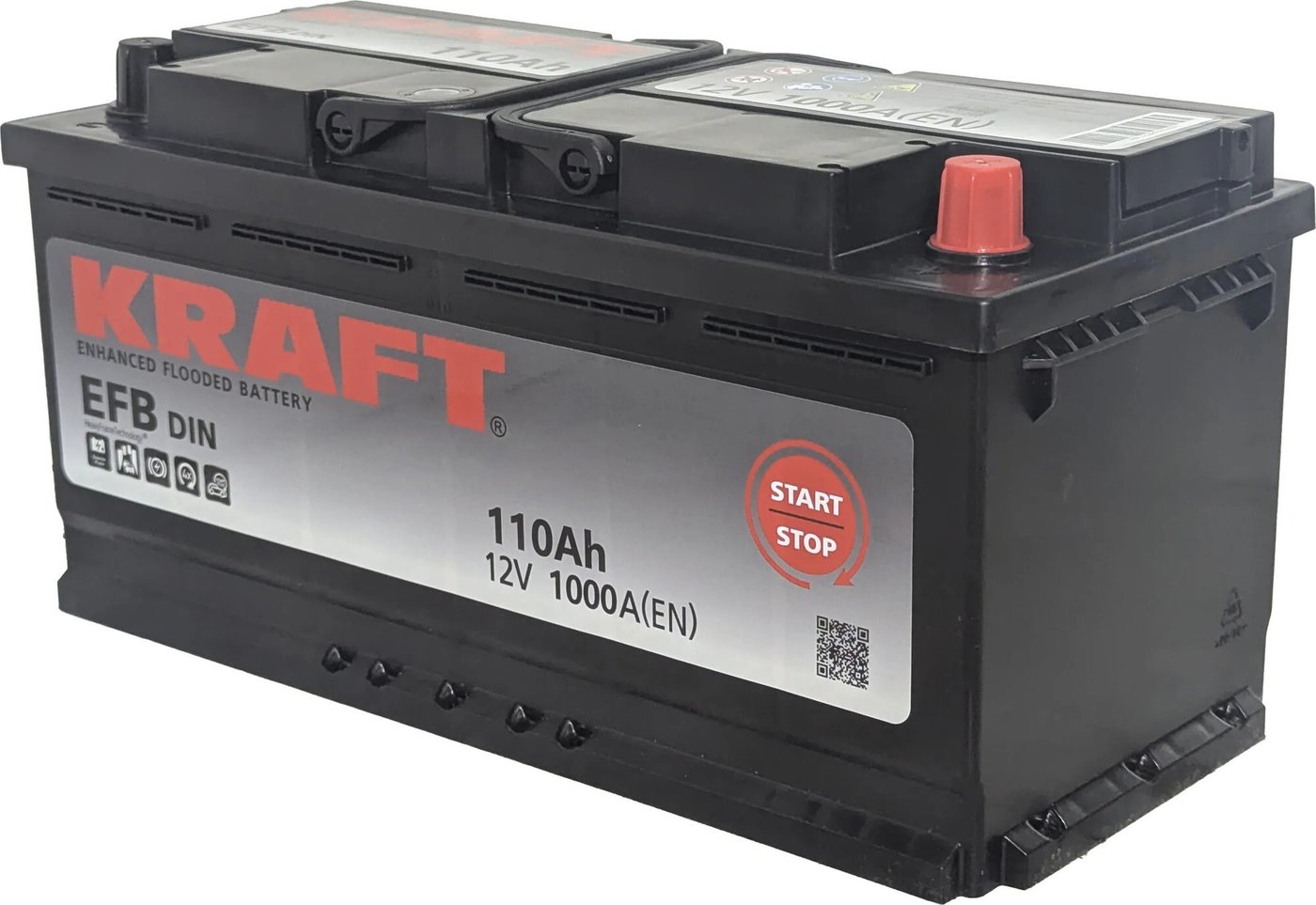 Автомобильный аккумулятор KRAFT EFB R (110 А·ч)