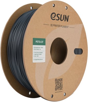 Филамент eSUN PETG-CF PETG-CF175D-H1TZ1 (1.75 мм, 1 кг, темно-серый)