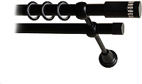 Карниз для штор Lm Decor Имидж 116 2р гладкий 25/19мм (черный матовый, 4м)