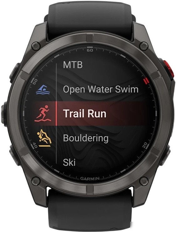 Умные часы Garmin Fenix 8 Pro 51 мм (серый, черный силиконовый ремешок)