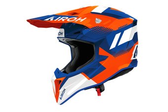 Мотошлем Airoh WRAAAP Vision WRAV32-M (M, оранжевый/синий глянец)