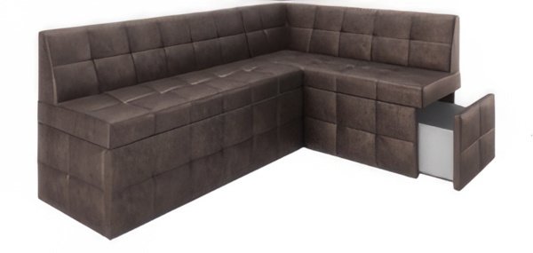Угловой диван Мебель-АРС Атлантис правый 212x84x135 (серо-шоколадный Star Velvet 60 Cofee)