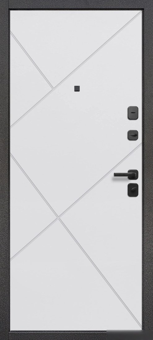 Металлическая дверь Guard 7см Серебро/белый матовый (86x205, правая)