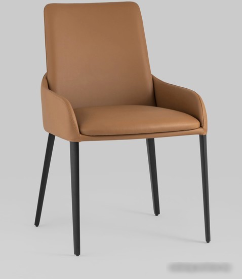 Стул с подлокотниками Stool Group Челси (экокожа, коричневый)