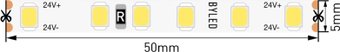 Светодиодная лента Byled BLS2835-120-24-9.6-WW-LUX-5mm