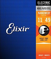 Струны для гитары Elixir Strings Nanoweb 12102 11-49