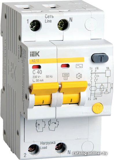 Дифференциальный автомат IEK MAD10-2-040-C-030 Дифференциальный автомат IEK MAD10-2-040-C-030