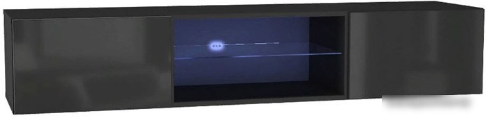 Антресоль НК-Мебель Point Тип-33 (черный/черный глянец)