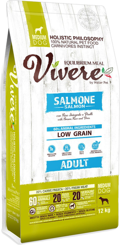 Сухой корм для собак Vivere Medium Adult Salmon 12 кг