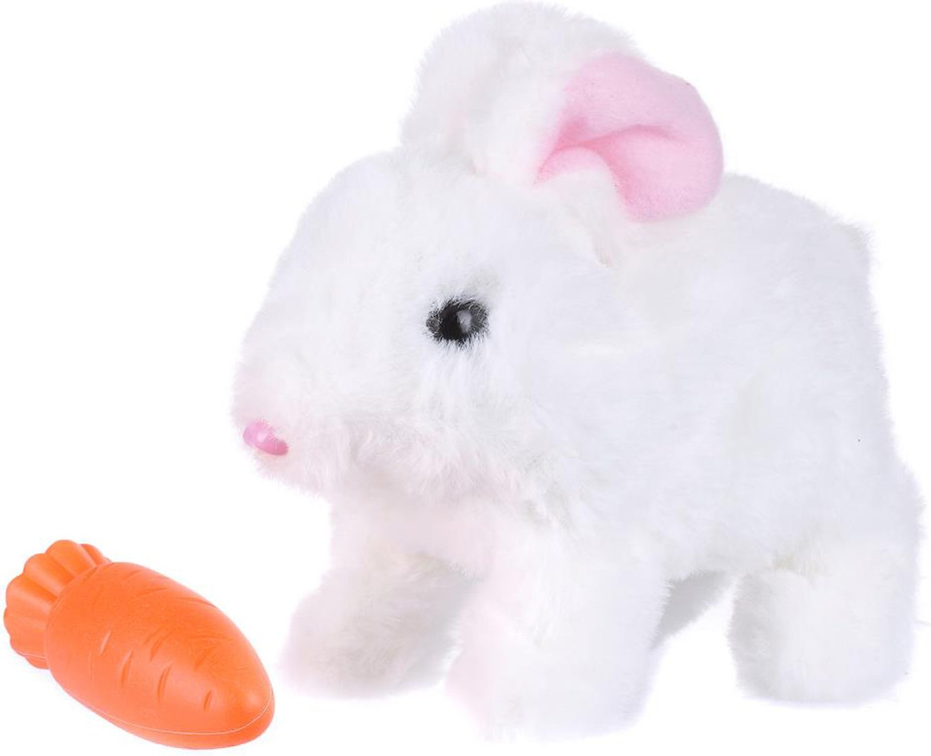 Интерактивная игрушка Мой Питомец Кролик снежок с морковкой A188-H01025B