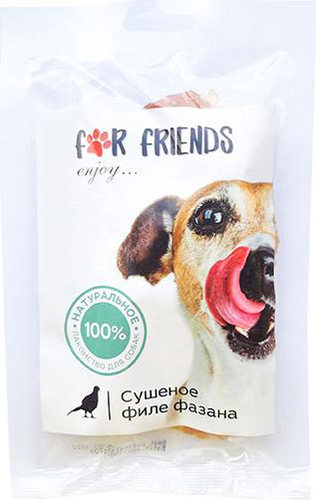 Лакомство для собак For Dogs Сушеное филе фазана 50 г