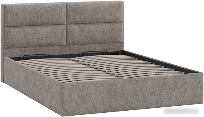 Кровать Трия Глосс универсальный тип 1 с ПМ 160x200 (микровелюр Wellmart Latte)