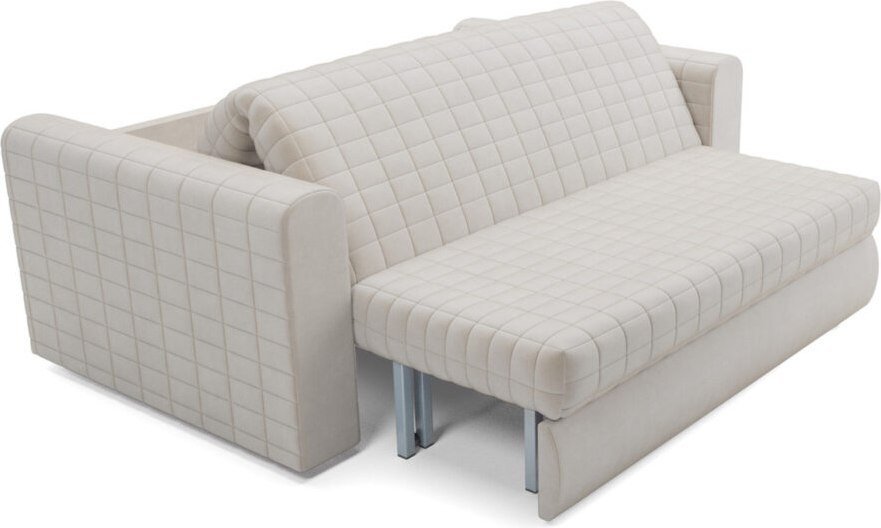 Диван Мебель-АРС Аккордеон Барон №5 НПБ 180x200 (бархат бежевый Star Velvet 6 Light Beige)