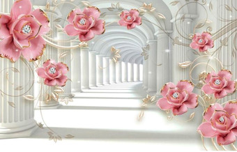 Фотообои Citydecor Цветочная абстракция 9 3D 400x254
