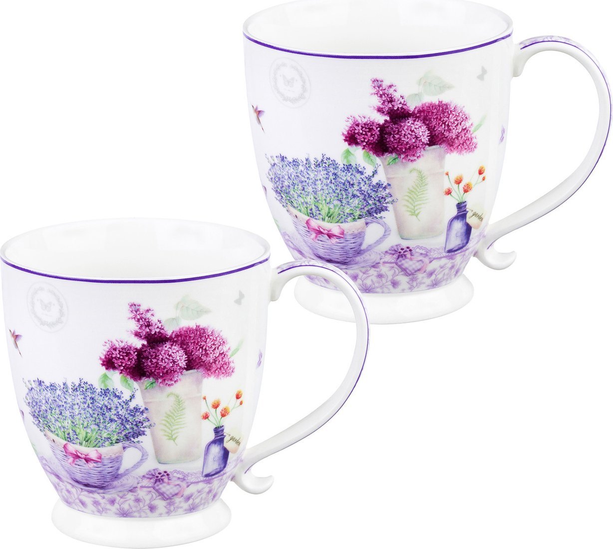 Набор кружек Elan Gallery Лаванда New Bone China 420772