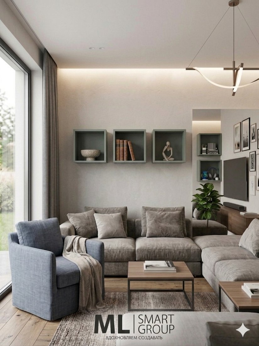Полка ML Smart Group Свирь 35x25x35 (зеленый эвкалипт)