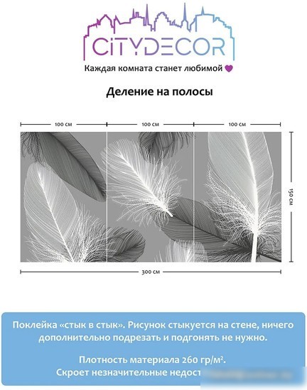 Фотообои Citydecor Абстракция 390 300x150