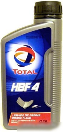 Тормозная жидкость Total HBF 4 DOT4 0,5л Тормозная жидкость Total HBF 4 DOT4 0,5л