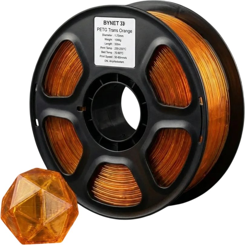 Филамент BYNET3D PETG BN_PETG0_TOR (Transparent Orange)
