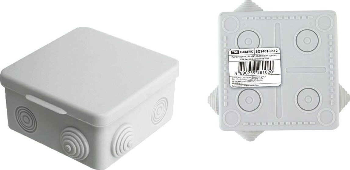 Накладная коробка TDM Electric SQ1401-0512 (белый)