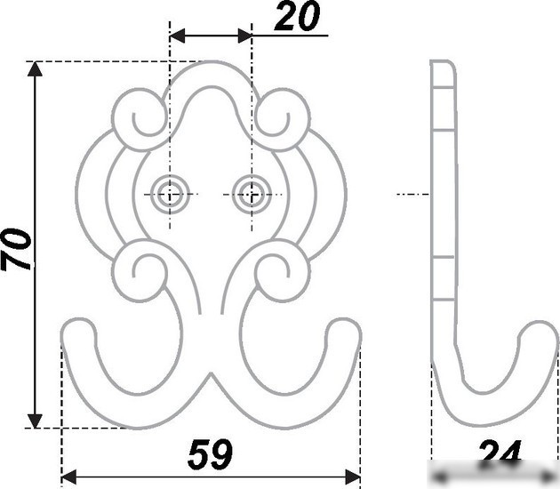 Крючок мебельный Boyard K210AB.6