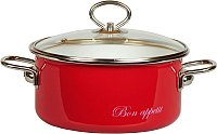 Кастрюля СтальЭмаль Bon Appetit 8SD205S (вишневый)
