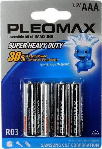 Батарейка Pleomax R03 PSR03 4 шт