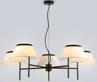 Подвесная люстра Ambrella LH72453/5 BK/WH (черный/белый)