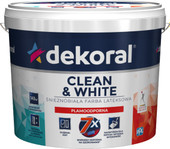 Краска Dekoral Clean&White Грязеотталкивающая матовая 5 л (белый)