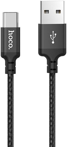 Кабель Hoco X14 USB Type-A - USB Type-C (1 м, черный)