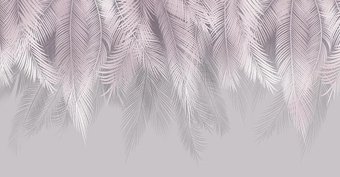 Фотообои Mio Tesoro Пальмовые листья с оттенком пудра/серый (500x260)