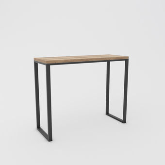 Барный стол Hype Mebel Классик 120x40 (черный/дуб галифакс натуральный)
