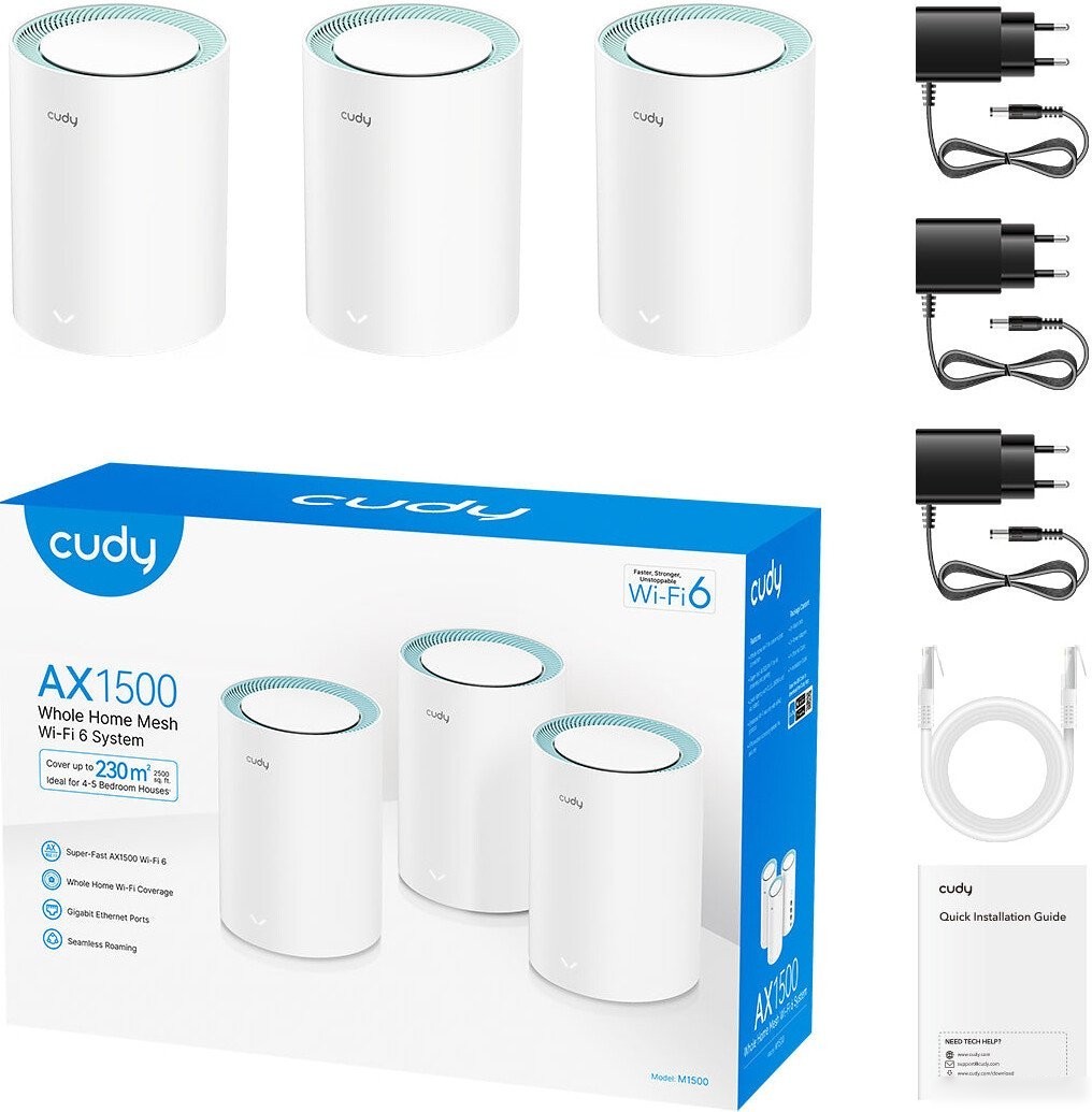 Wi-Fi система Cudy M1500 1.0 (3-Pack)