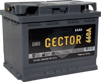 Автомобильный аккумулятор AKOM GECTOR 64 R (64 А·ч)