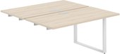 Стол Norden Приставка 280x143.8x75 AG.125.AR.L.72.WH (белый/серебристый/акация равелло)
