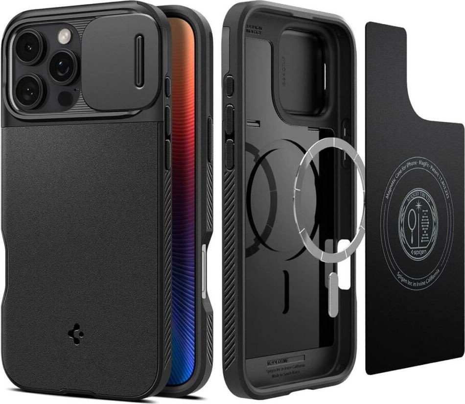 Чехол для телефона Spigen Optik Armor Mag Magsafe для iPhone 16 Pro Black