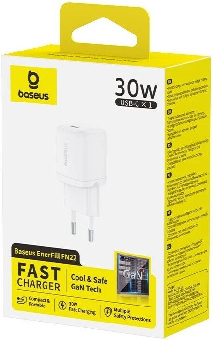 Сетевое зарядное Baseus EnerFill FN22 1C 30W E0123101