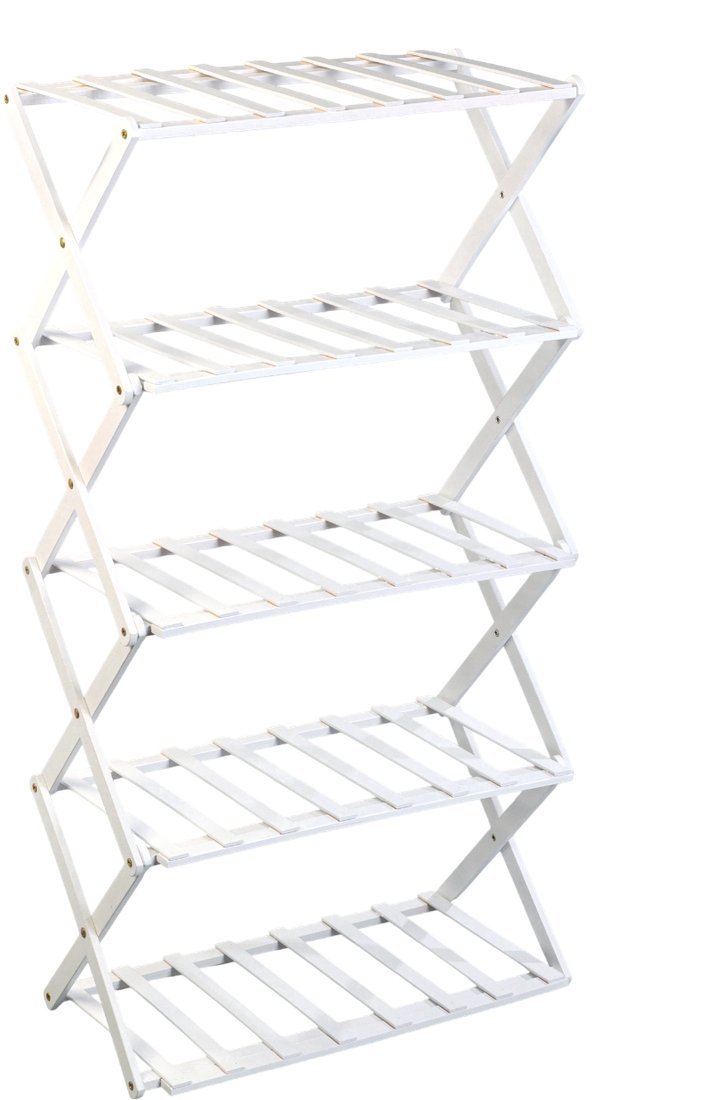 Подставка GreenGo 5 полок 50x25x89см напольный открытый (белый)