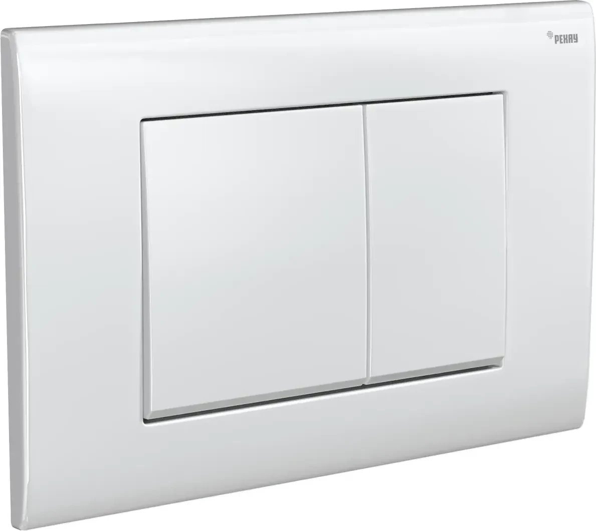 Панель смыва Pexay Nova Quad 001 с прямоугольными клавишами (белый глянцевый)